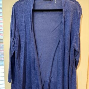 NIC+ZOE Deep Blue Open-Front Lightweight Cardigan